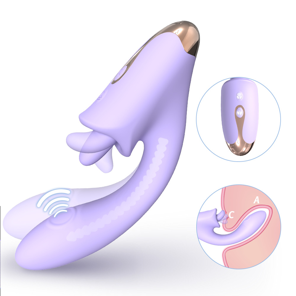 G-spot slapping tongue licking massager female wearable fun egg vibrator tongue licking vibrator adult products - Image 4