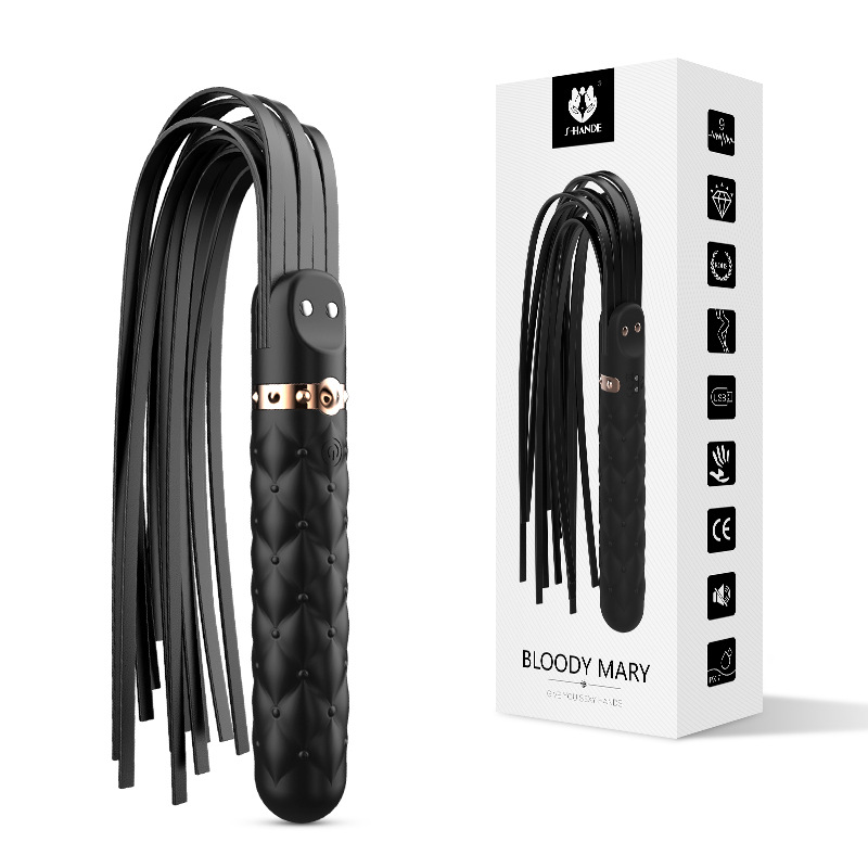 couple erotic toys leather whip COS vibrator SM sex toys - Image 6