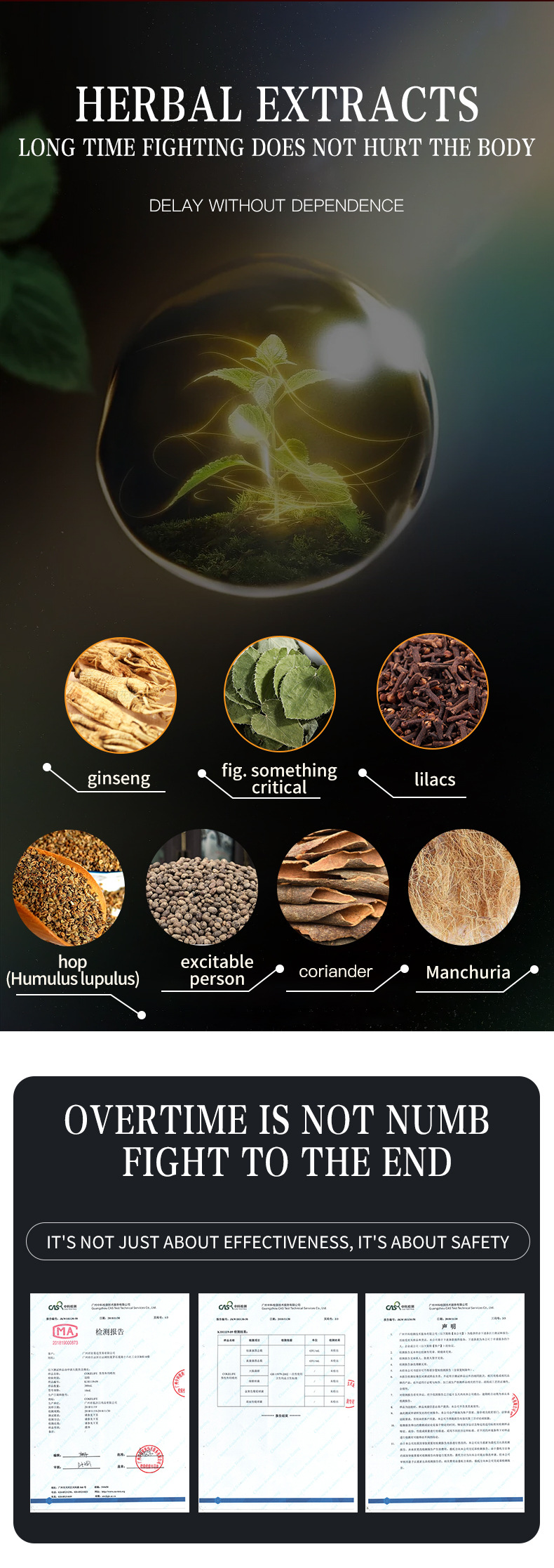 Delay spray for men, Chinese herbal extract for external use, long-lasting erection without numbness, adult sex toys - Image 3