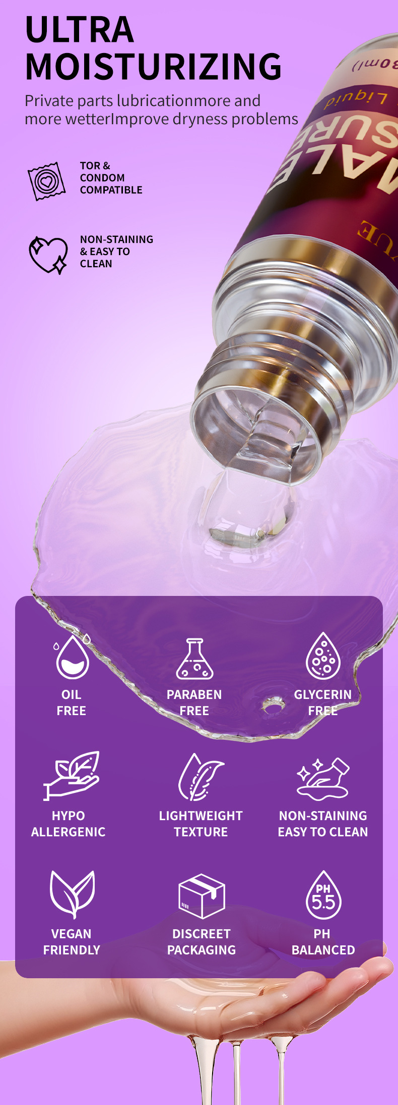 Female pleasure liquid couple sex fun lubricant climax water adult products - Image 8