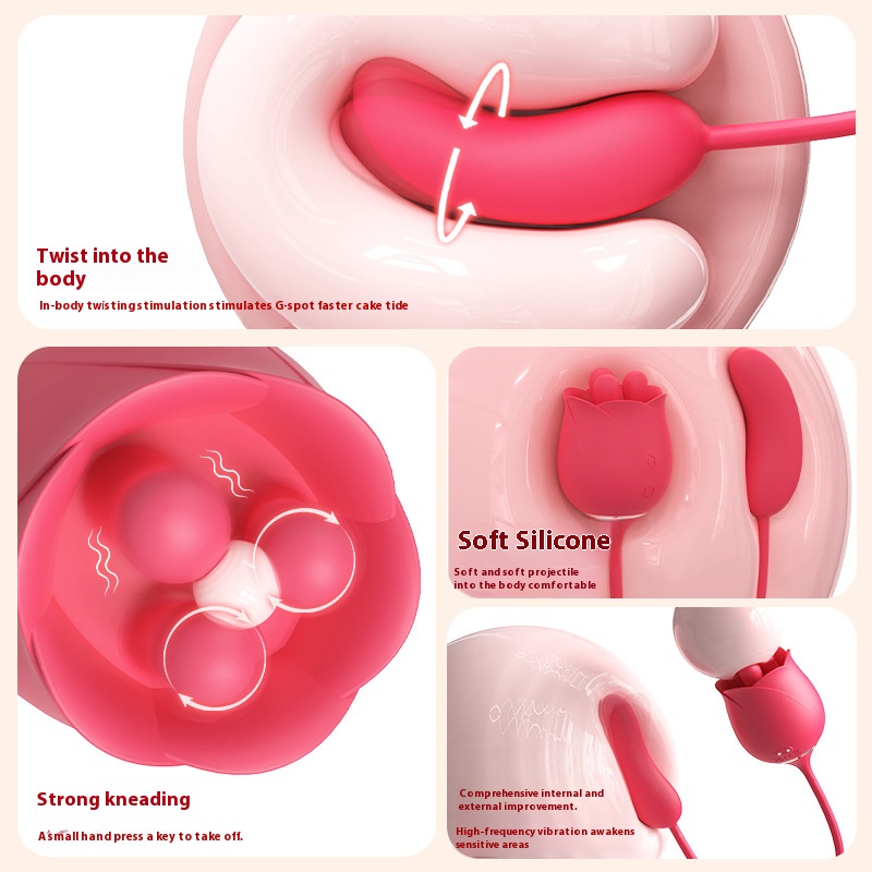 Custom rose jumping egg kneading vibration strong vibration crispy hemp female sex toy masturbator female adult products - Image 4
