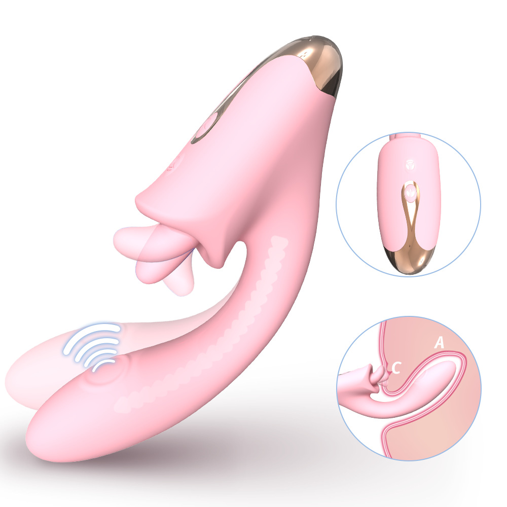 G-spot slapping tongue licking massager female wearable fun egg vibrator tongue licking vibrator adult products - Image 5
