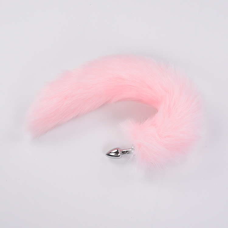 New fox tail metal anal plug sex toy, small size, 6cm artificial fur tail - Image 4