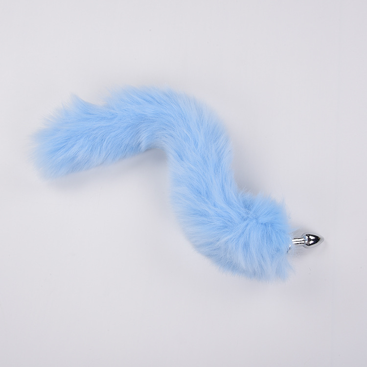 New fox tail metal anal plug sex toy, small size, 6cm artificial fur tail - Image 5