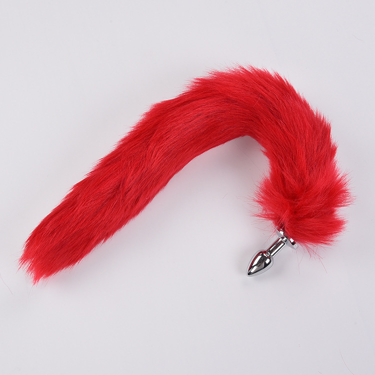New fox tail metal anal plug sex toy, small size, 6cm artificial fur tail - Image 8