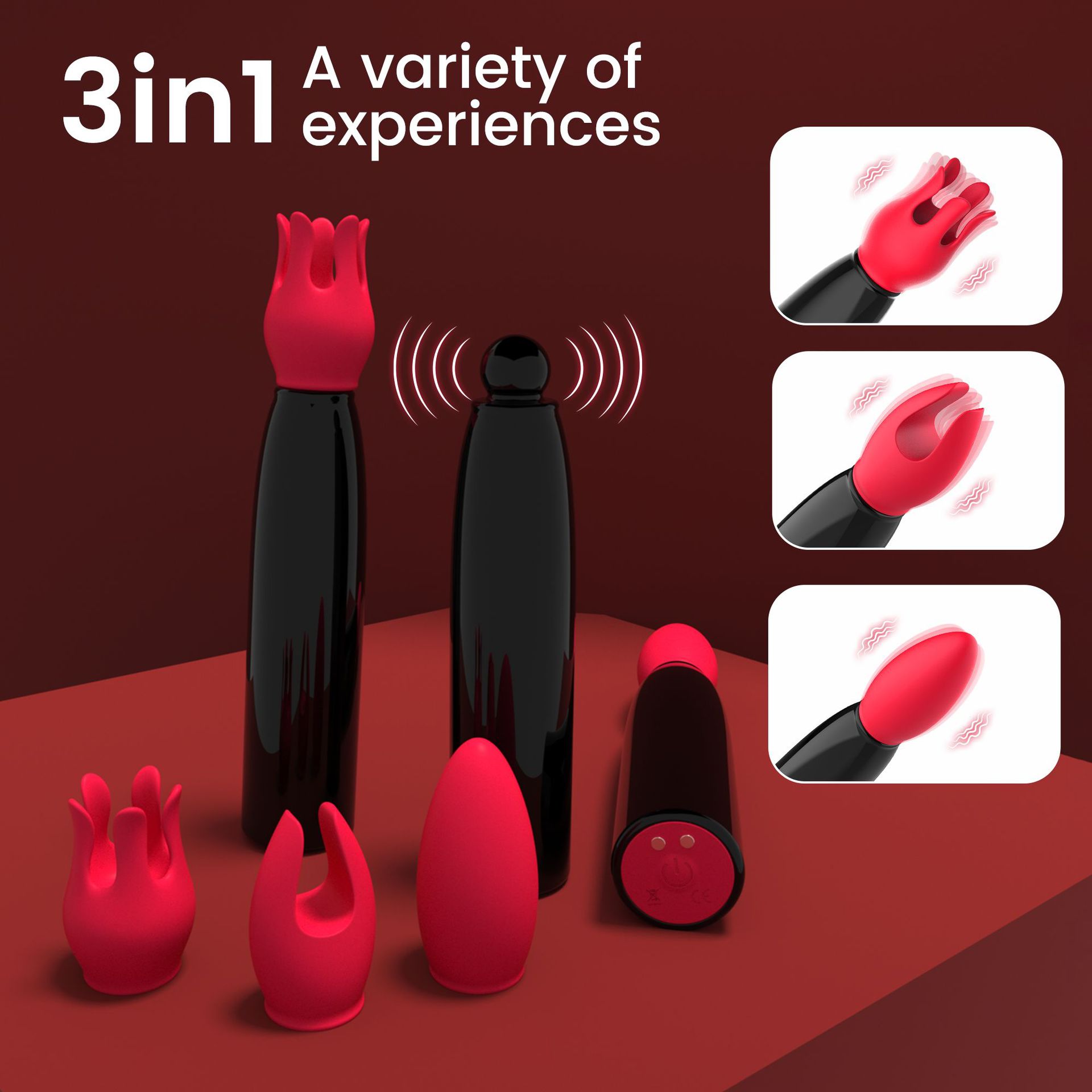 Vibrating teasing head-swapping props, sex toys, foreplay, adult couples' BDSM toys - Image 2