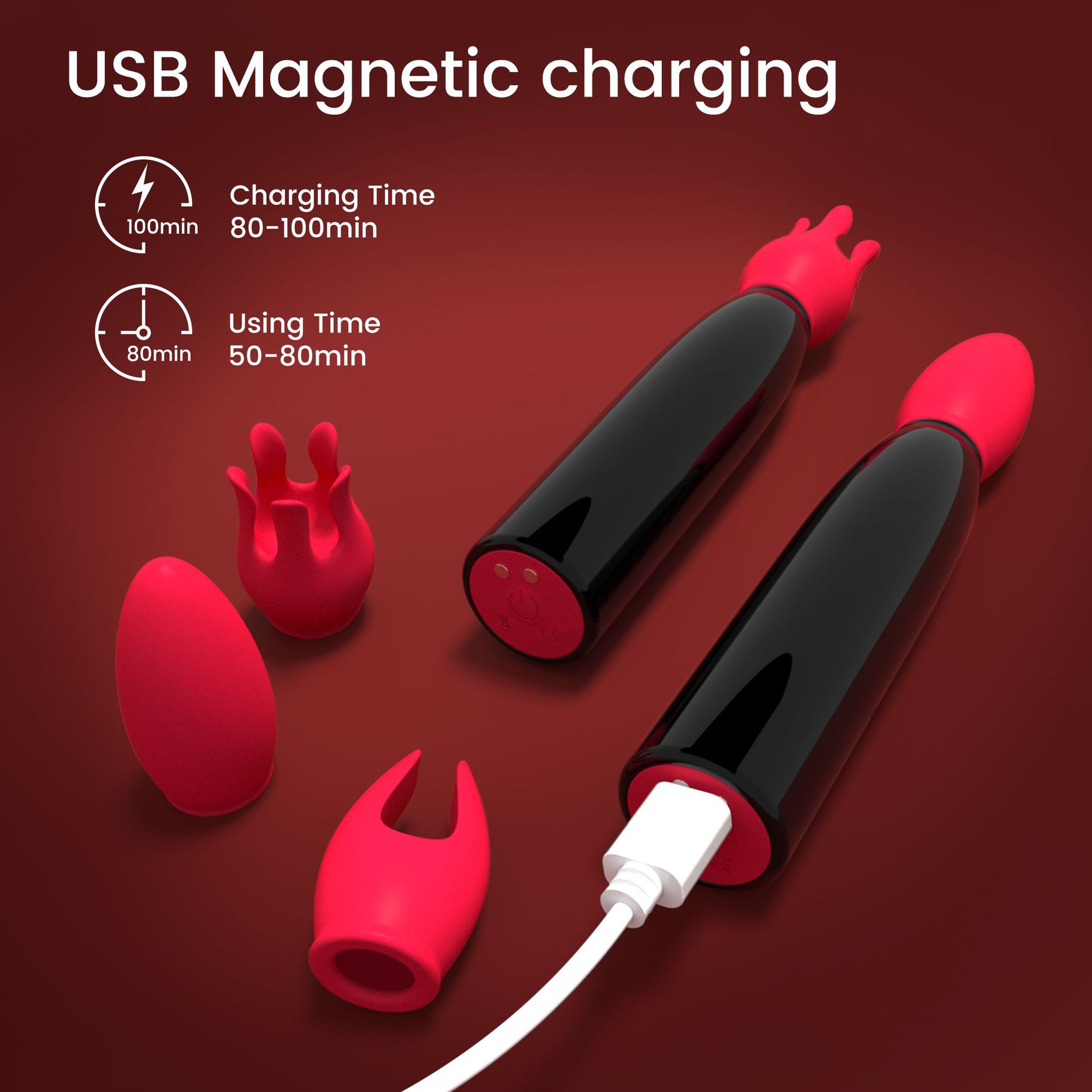 Vibrating teasing head-swapping props, sex toys, foreplay, adult couples' BDSM toys - Image 3