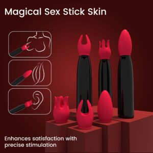 Vibrating teasing head-swapping props, sex toys, foreplay, adult couples' BDSM toys