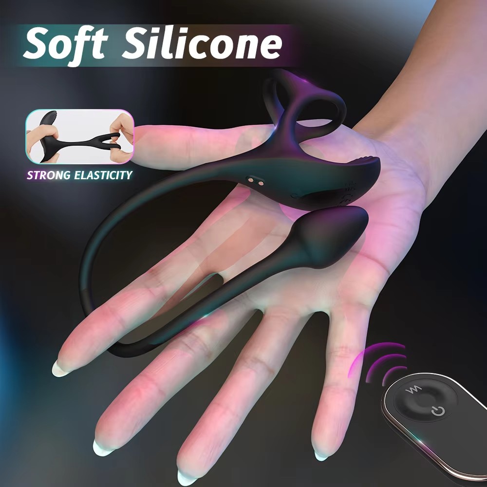 3 in 1 Multi Function New Penis Delay Cock Ring - Image 3