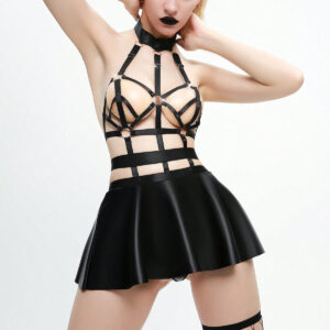 European and American nightclub tight-fitting bondage women's lingerie set