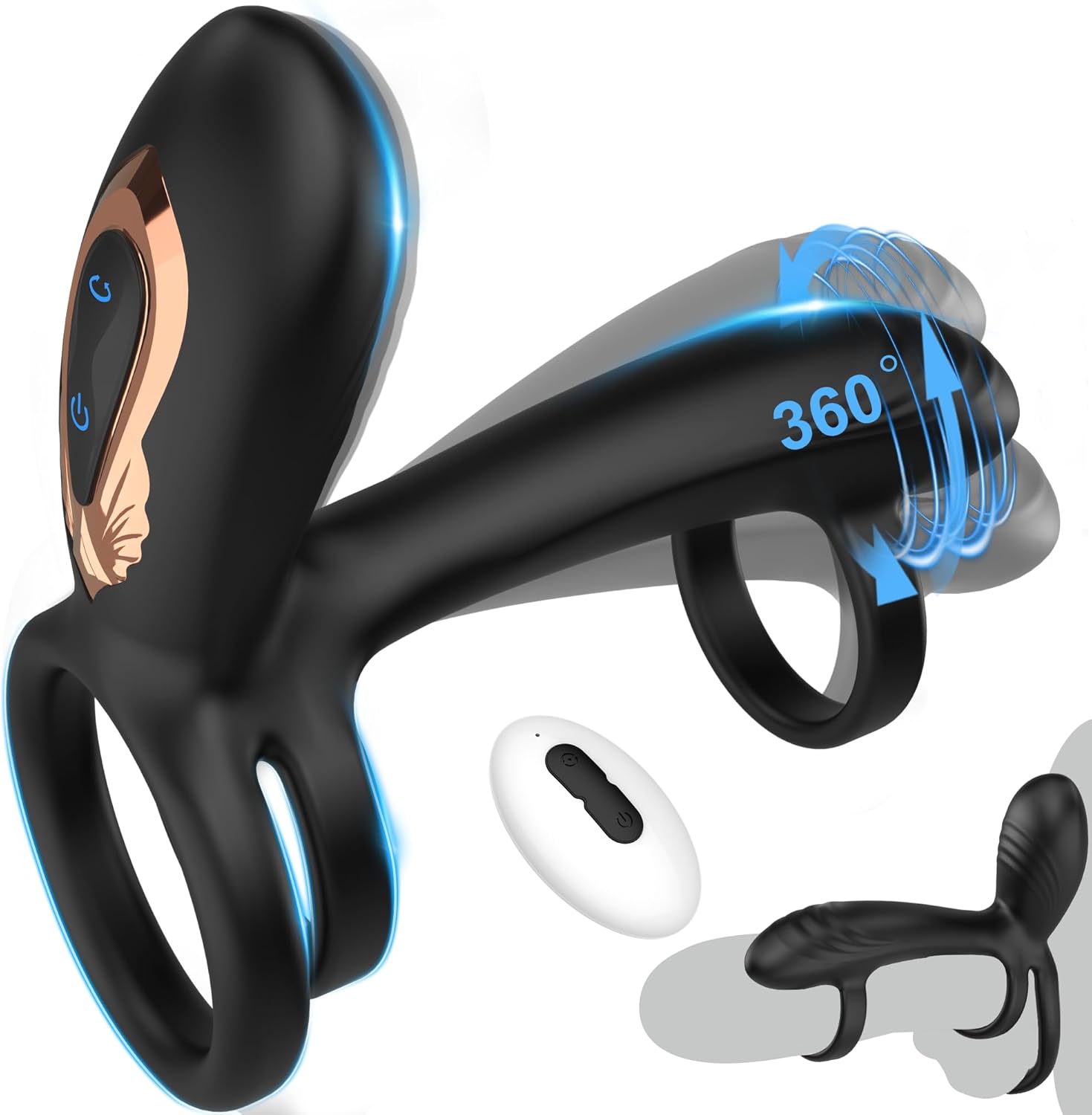 Vibrating ring with 360° twisting motion for G-spot stimulation.