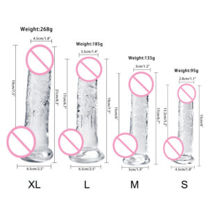 Realistic transparent dildo