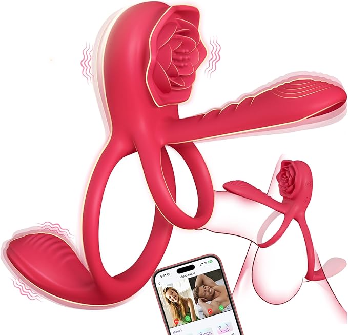 Vibrating rooster ring and rose clitoral stimulator - Image 8
