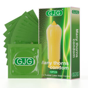 Ultra-thin condom, G-spot stimulation, clitoral hood with serrated texture.