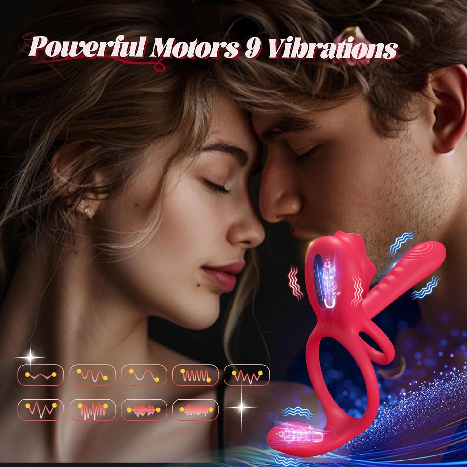 Vibrating rooster ring and rose clitoral stimulator - Image 4