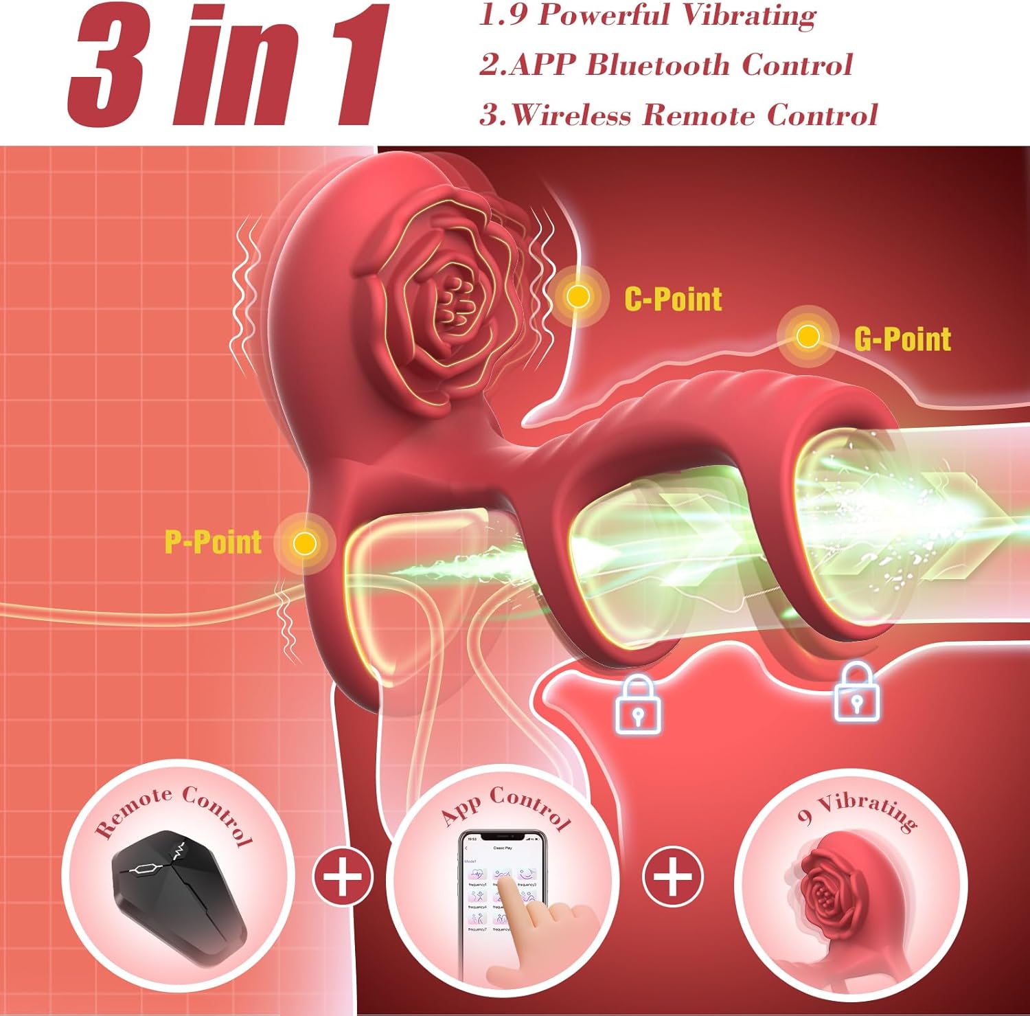 Compact Vibrating Ring - product view 6