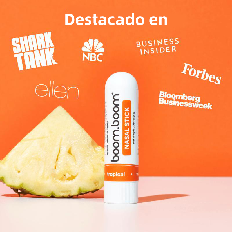 BoomBoom Nasal Stick | Vapor Flow Technology | Cool Refreshing Sensation | Natural Mood Boost | Simple Ingredients | Essential Oils + Menthol Inhaler (Spearmint) - Image 2