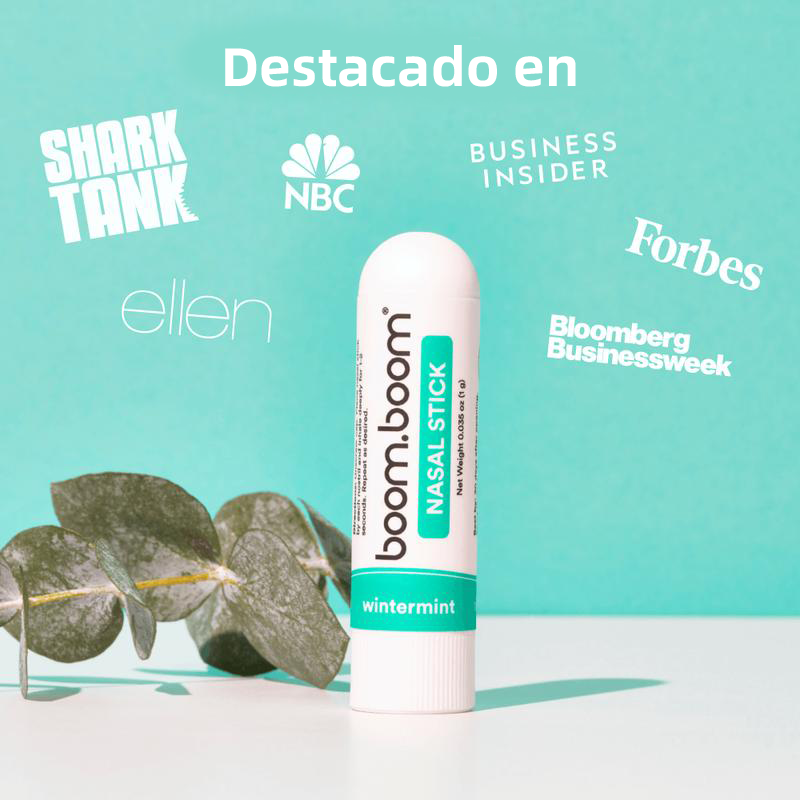 BoomBoom Nasal Stick | Vapor Flow Technology | Cool Refreshing Sensation | Natural Mood Boost | Simple Ingredients | Essential Oils + Menthol Inhaler (Spearmint) - Image 4