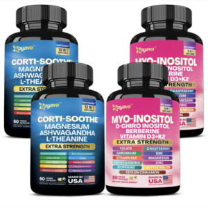 Zoyava Corti-Soothe Cortisol Supplement Magnesium Glycinate 200mg L-Theanine 150mg Ashwagandha 150mg Phosphatidylserine Cortisol Manager Lions Mane Ginkgo Biloba Bacopa Monnieri Valerian Root 60 Caps