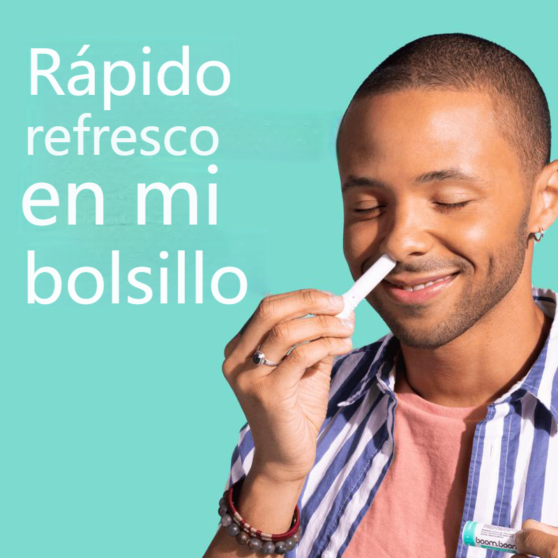 BoomBoom Nasal Stick | Vapor Flow Technology | Cool Refreshing Sensation | Natural Mood Boost | Simple Ingredients | Essential Oils + Menthol Inhaler (Spearmint) - Image 9
