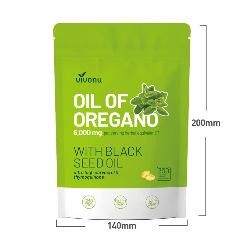 VivoNu Oil of Oregano Capsules | 6000mg Oil of Oregano with Black Seed Oil - Image 5