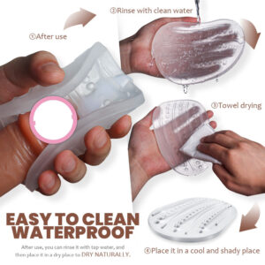 Portable handheld masturbator for men
