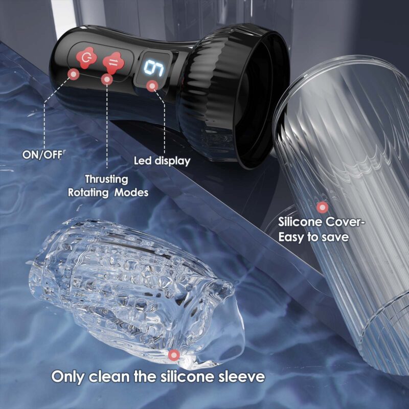 9-Mode Automatic Rotating & Thrusting Stroker with LCD Display product detail