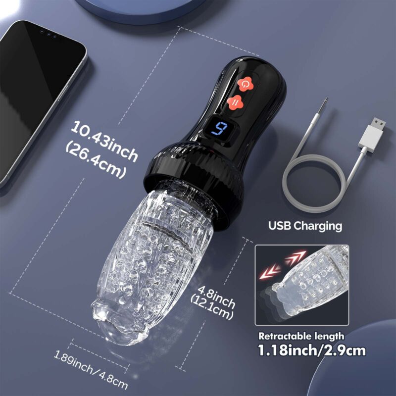 9-Mode Automatic Rotating & Thrusting Stroker with LCD Display product detail