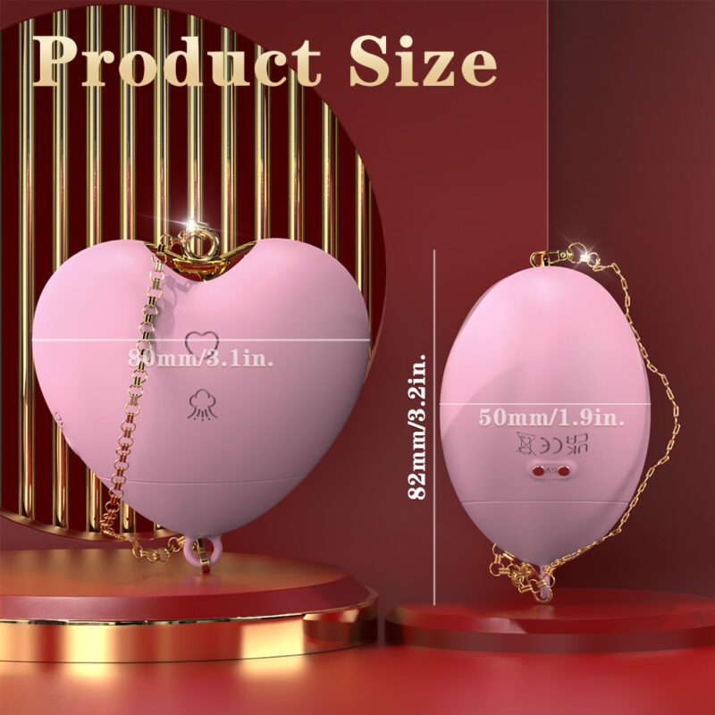 Strawberry Kiss Heart-Shaped Suction & Licking Vibrator product detail