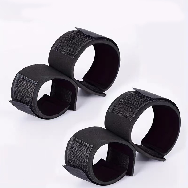 Black and red adjustable restraint cuff set