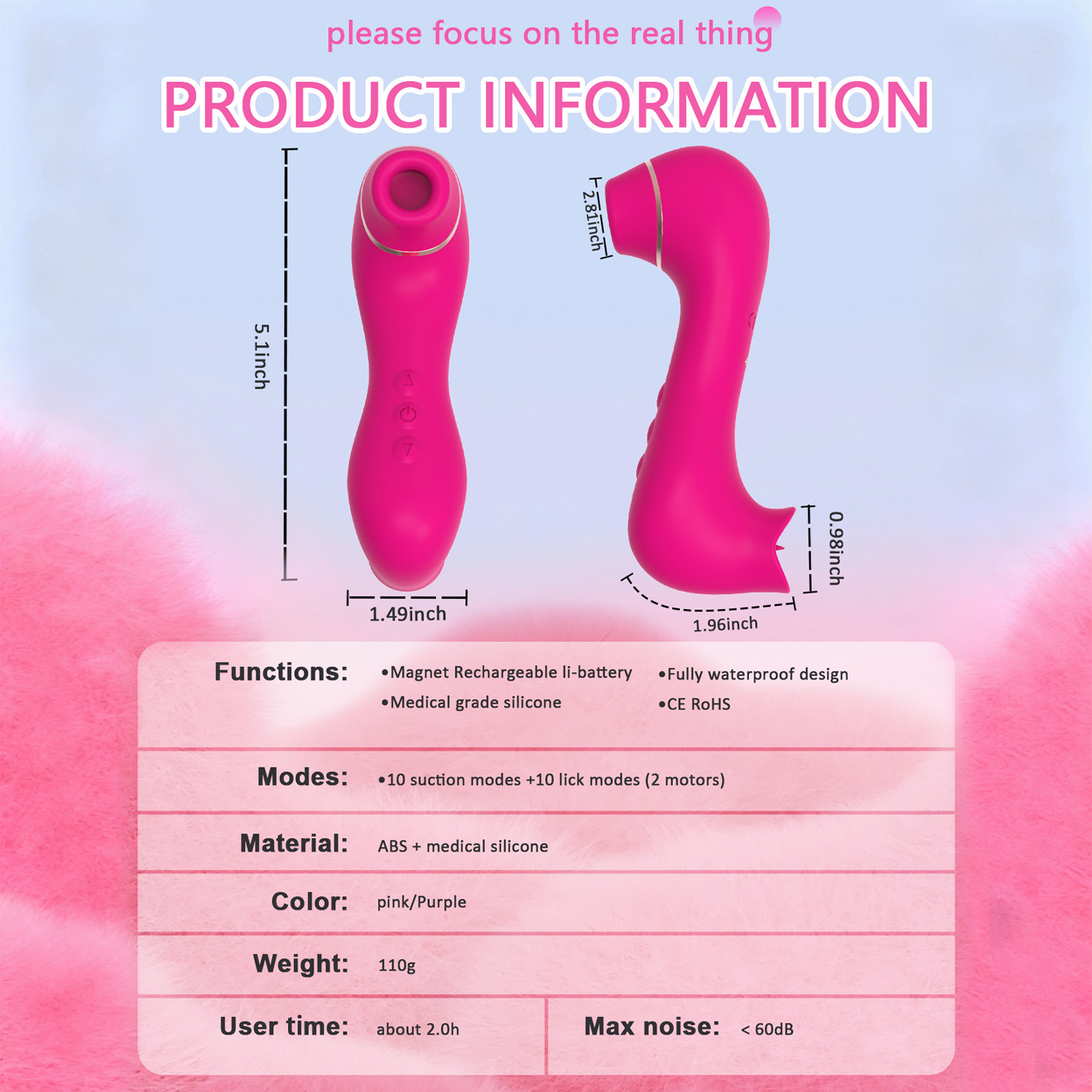 Product size and specifications