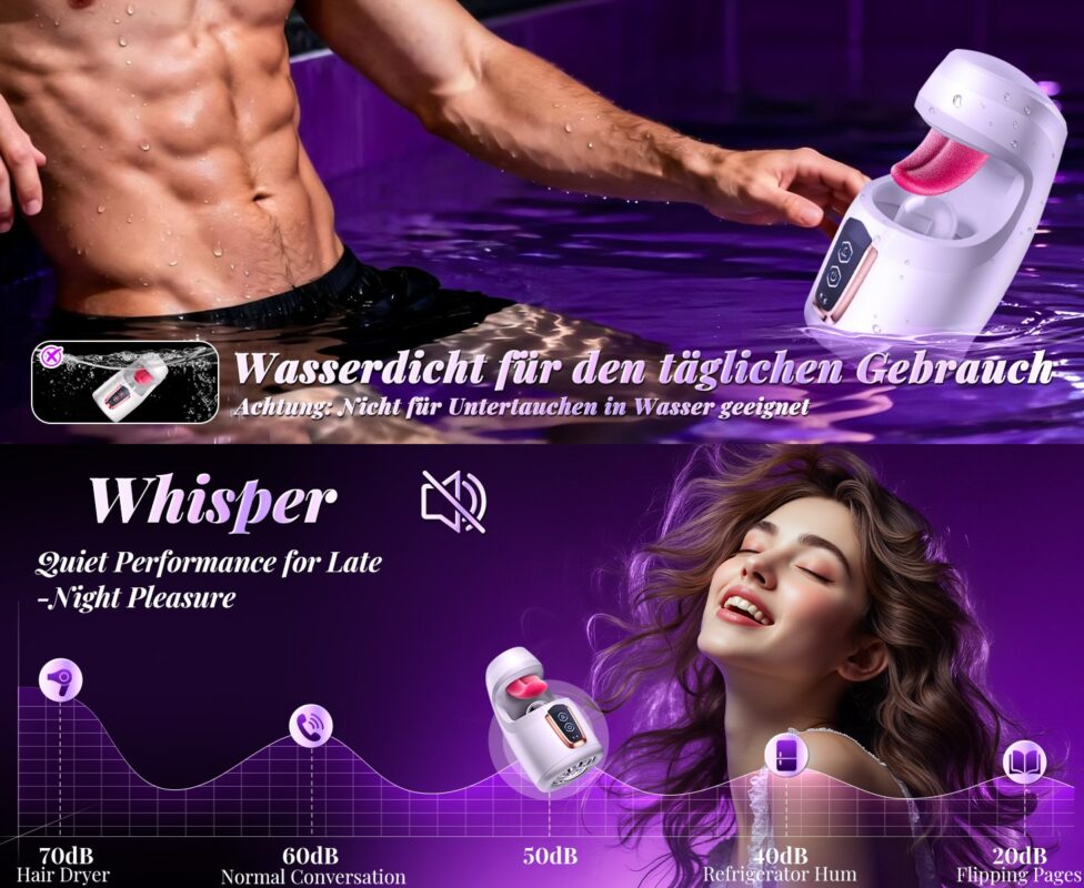 Tongue Male Toy - Realistic Licking Vibrator with Suction Surface And Shape