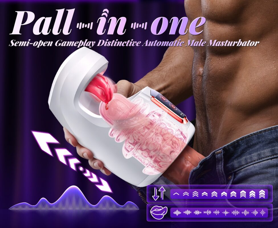 Tongue Male Toy - Realistic Licking Vibrator with Suction product detail image