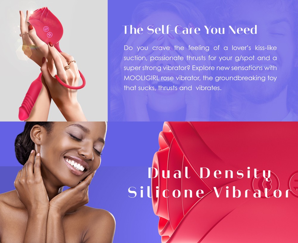 Rose Suction & Thrusting Vibrator – 2-in-1 Clitoral Sucker with 10 Suction & 10 Thrusting Modes - Image 13