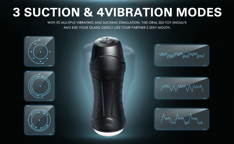 Three suction settings and multiple vibration patterns