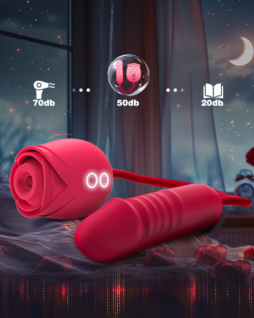 Rose Suction & Thrusting Vibrator – 2-in-1 Clitoral Sucker with 10 Suction & 10 Thrusting Modes - Image 8