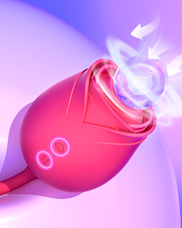 Rose Suction & Thrusting Vibrator – 2-in-1 Clitoral Sucker with 10 Suction & 10 Thrusting Modes - Image 9