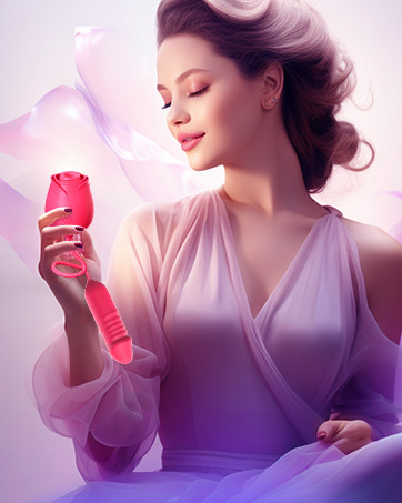 Rose Suction & Thrusting Vibrator – 2-in-1 Clitoral Sucker with 10 Suction & 10 Thrusting Modes - Image 11