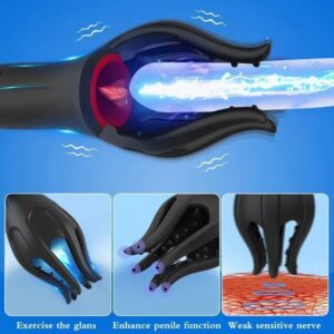 Alternative view of Clitoral Sucking Penis Massager - Male Glans Training Vibrator with 10 Suction Modes