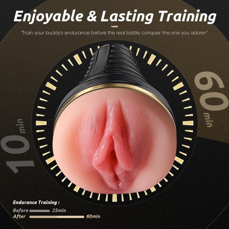 Discreet Black Pocket Stroker – Textured Sleeve & Adjustable Suction product detail