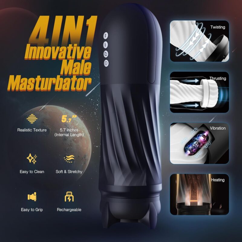 Rocket Automatic Stroker – Thrusting, Twisting, Vibration & Heat product detail