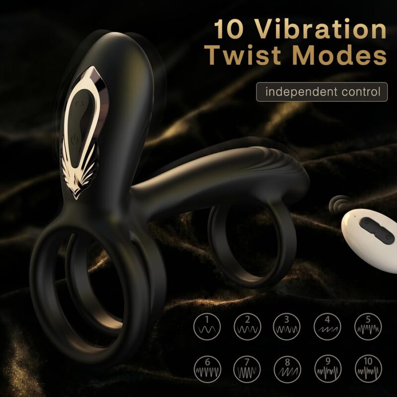 Remote 360° Twisting Couple Ring – 10 Modes product detail
