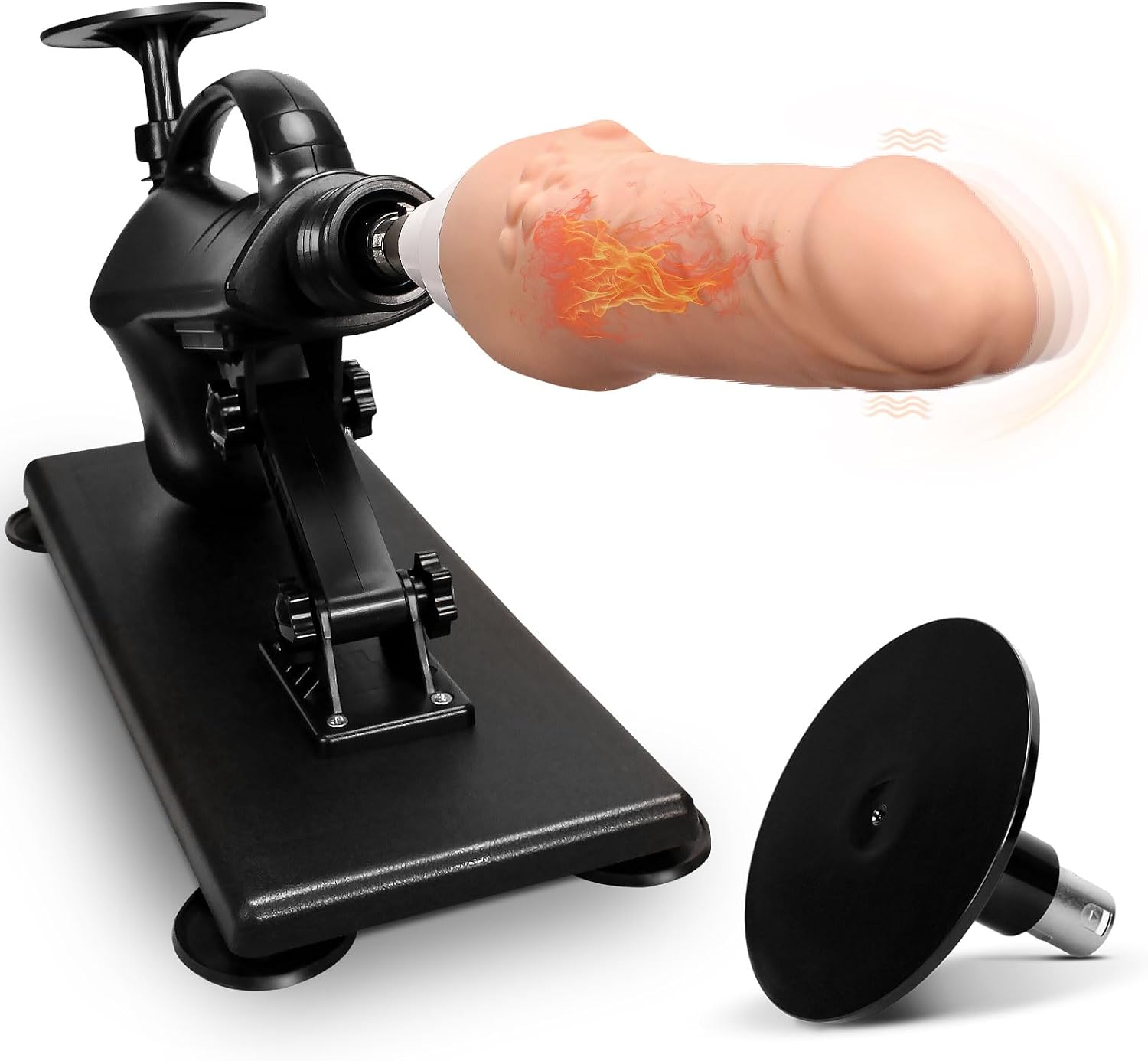 Automatic Thrusting Machine – Adjustable Mini Thrusting Toy with Heating, Vibration, Rocking, Suction Base & 3XLR Connector