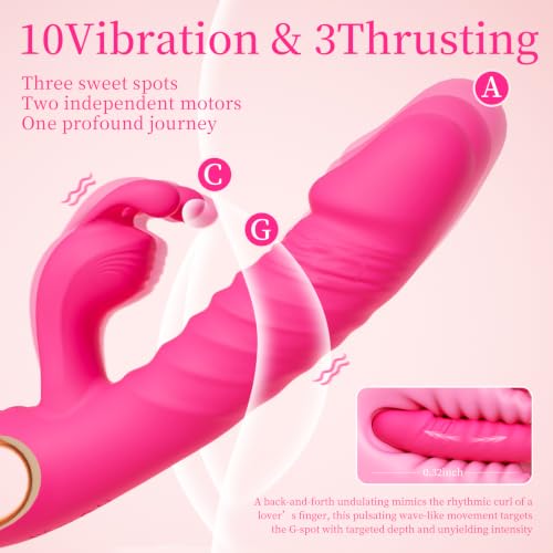 Thrusting rabbit vibrator