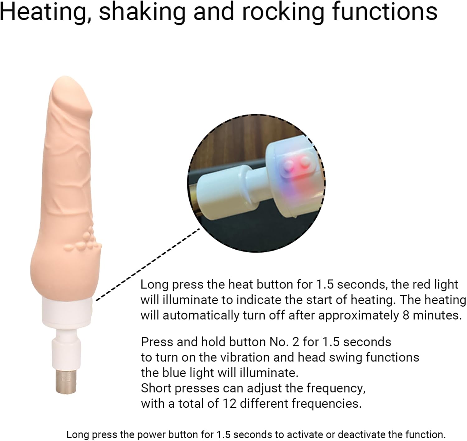 Automatic Thrusting Machine – Adjustable Mini Thrusting Toy with Heating, Vibration, Rocking, Suction Base & 3XLR Connector product detail