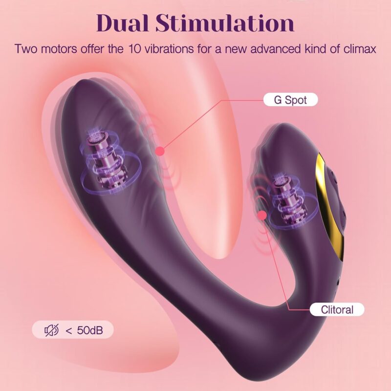 Remote-Control Wearable Couples Vibrator – 10 Modes & Dual Stimulation Controls And Charging