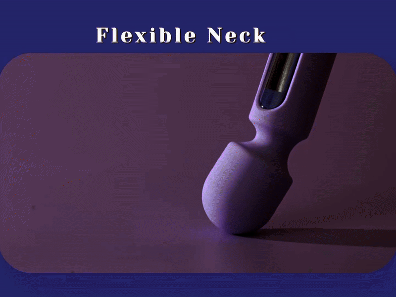 Close-up demonstration of the deep-purple wand flexible neck