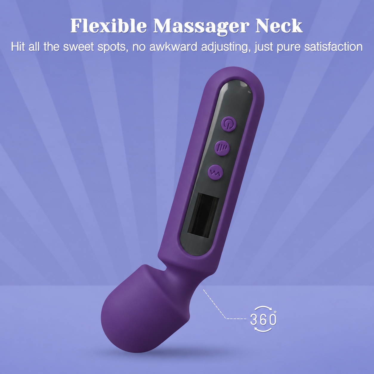 Flexible neck on the deep-purple wand
