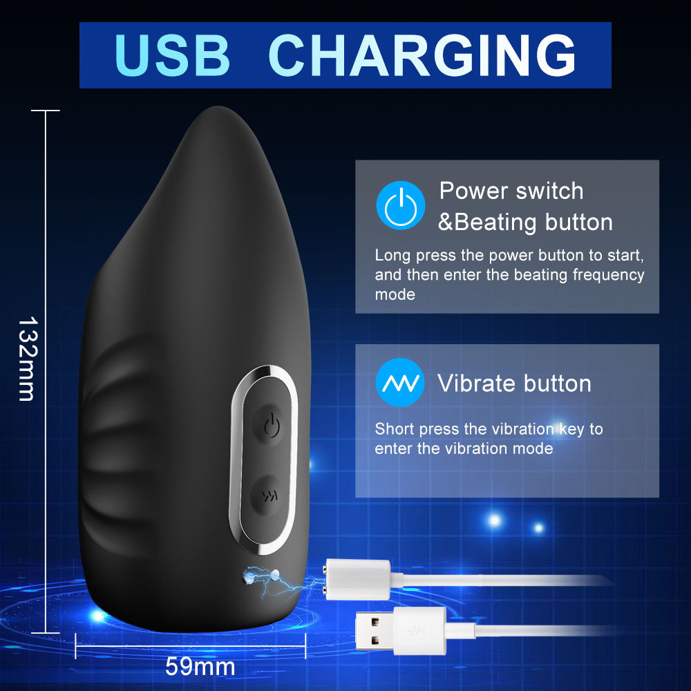 Choose the function — Adjustable Pulse Stroker – Vibration, Tapping & USB Charging