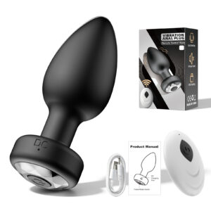 Alternative view of Single Remote Vibrating Anal Plug – 10 Modes